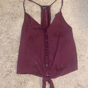 Burgundy top